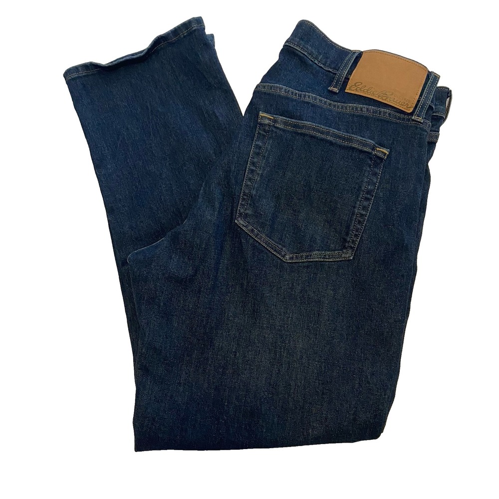 Eddie Bauer Jeans Mens 36 X‎ 29 Straight Leg Regular Fit Dark Wash Denim Pants